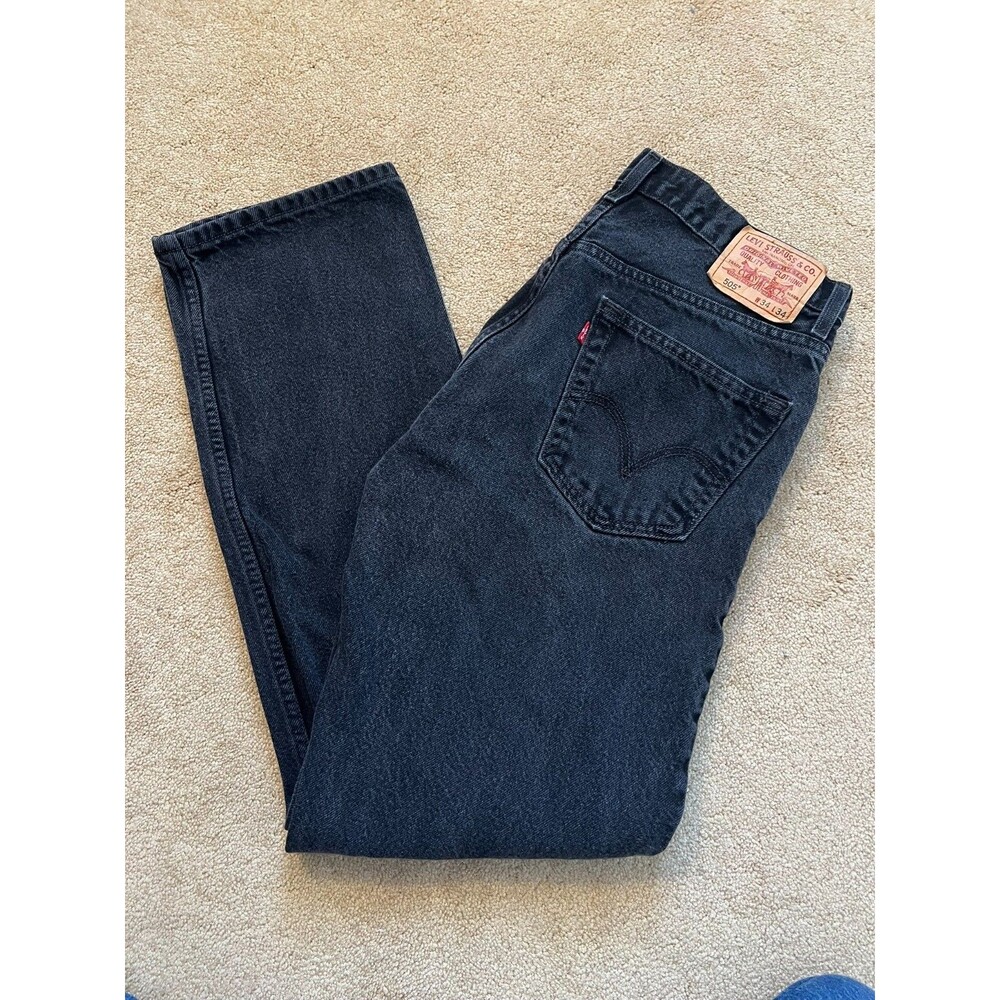 Levi's 505 Regular Fit Jeans - Men’s 34 x 34 Black